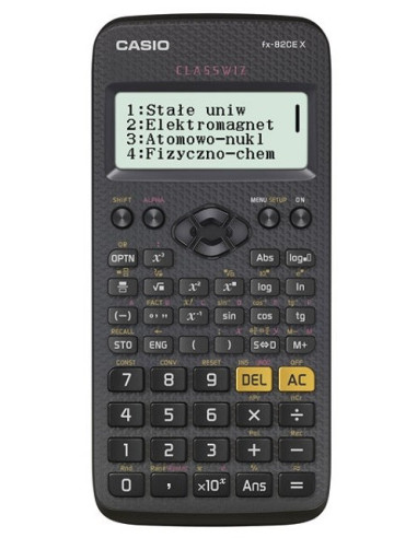 Casio Kalkulator Naukowy Fx 82Cex Czarny, 12 Cyfrowy Wyświetlacz