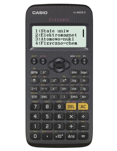 Casio Kalkulator Naukowy Fx 82Cex Czarny, 12 Cyfrowy Wyświetlacz