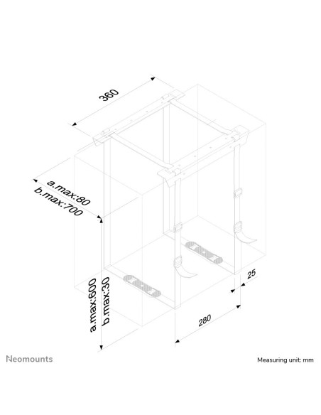 Neomounts Cpu-D025Black Uchwyt Do Komputera Uchwyt Na Procesor Montowany Na Biurku Czarny
