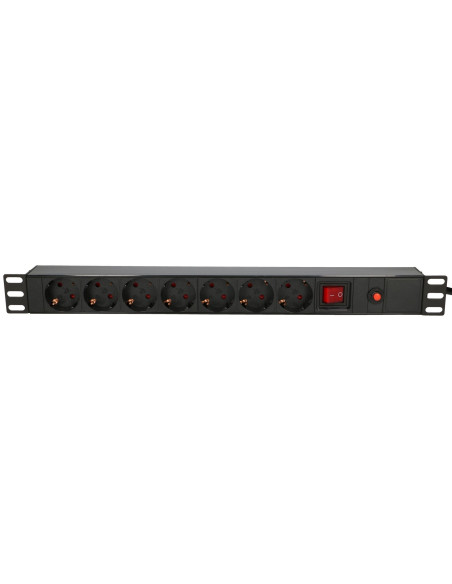 Extralink Expdu7Eu Sw | Listwa Zasilająca | 19" 1U, 7 Gniazd Eu, Z Wyłącznikiem, 2M