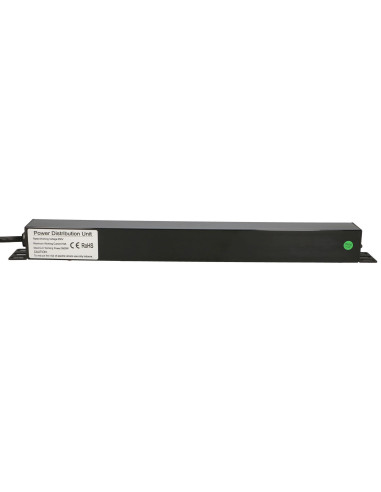 Extralink Expdu7Eu Sw | Listwa Zasilająca | 19" 1U, 7 Gniazd Eu, Z Wyłącznikiem, 2M