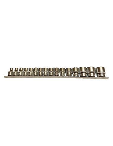Nasadki Spline 16Cz. 12-Kąt. 1/2"/Silver