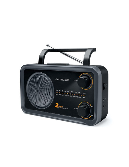 Przenośne Radio Muse M-06Ds, Szary (Wejście Aux, 2 Pasmowe)