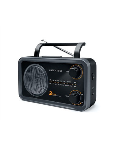 Przenośne Radio Muse M-06Ds, Szary (Wejście Aux, 2 Pasmowe)