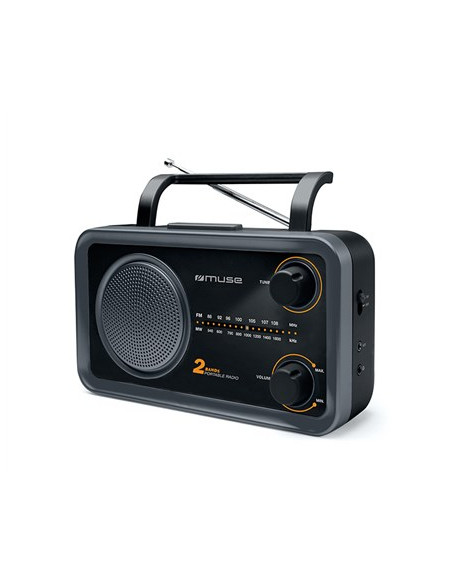 Przenośne Radio Muse M-06Ds, Szary (Wejście Aux, 2 Pasmowe)