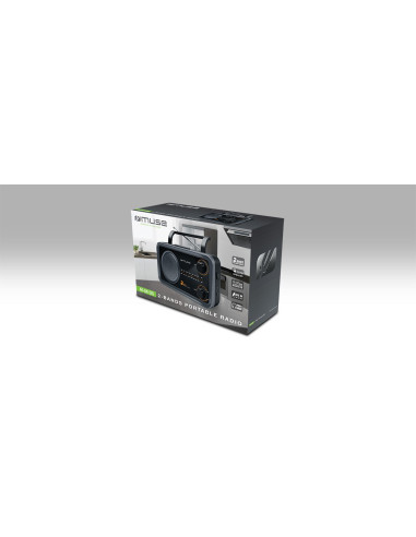 Przenośne Radio Muse M-06Ds, Szary (Wejście Aux, 2 Pasmowe)