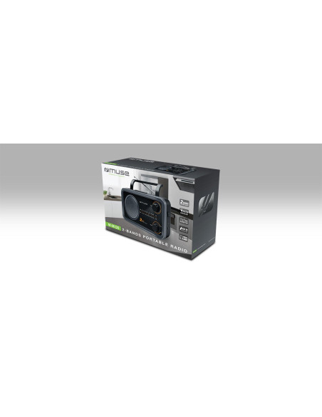 Przenośne Radio Muse M-06Ds, Szary (Wejście Aux, 2 Pasmowe)