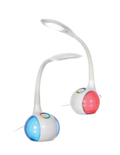 Lampka Na Biurko Stołowa Biurkowa Led Activejet Rainbow Rgb Biała