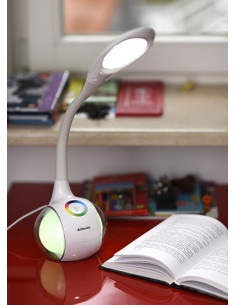 Lampka Na Biurko Stołowa Biurkowa Led Activejet Rainbow Rgb Biała 2