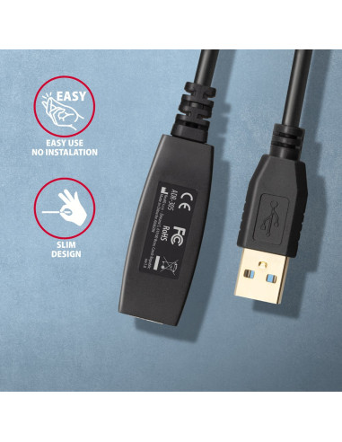 Kabel Przedłużacz/Repeater Axagon Adr-305 Usb 3.2 Gen 1 A-M -  A-F Active Extension/Repeater Cable 5M - Kabel - Digital/Daten Ka