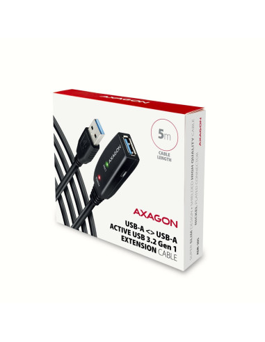 Kabel Przedłużacz/Repeater Axagon Adr-305 Usb 3.2 Gen 1 A-M -  A-F Active Extension/Repeater Cable 5M - Kabel - Digital/Daten Ka