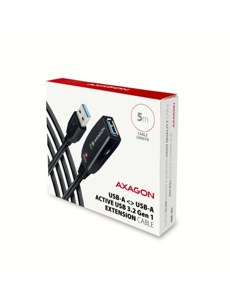 Kabel Przedłużacz/Repeater Axagon Adr-305 Usb 3.2 Gen 1 A-M -  A-F Active Extension/Repeater Cable 5M - Kabel - Digital/Daten Ka