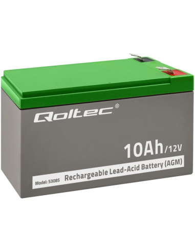Akumulator Żelowy Agm 12V 10Ah Qoltec