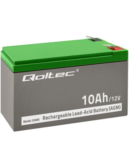 Akumulator Żelowy Agm 12V 10Ah Qoltec