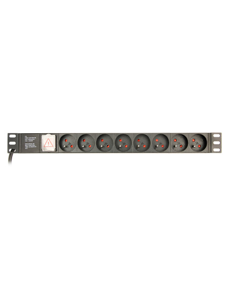 Gembird Listwa Zasilająca Rack 19" Pdu Eg-Pdu-014-Fc14 1U, 16A, 8X Francuskie Gniazdo, Wtyk C14, Kabel 3M