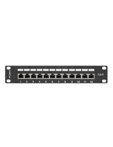Patch Panel Lanberg Ppf6-9012-B (1U  10"  Kat. 6  Ftp  12Xrj-45)