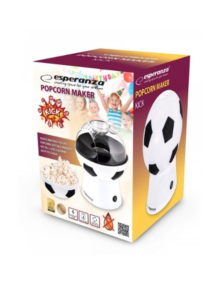 Maszynka Do Popcornu Esperanza Kick Ekp007 (1200W  Kolor Biały)