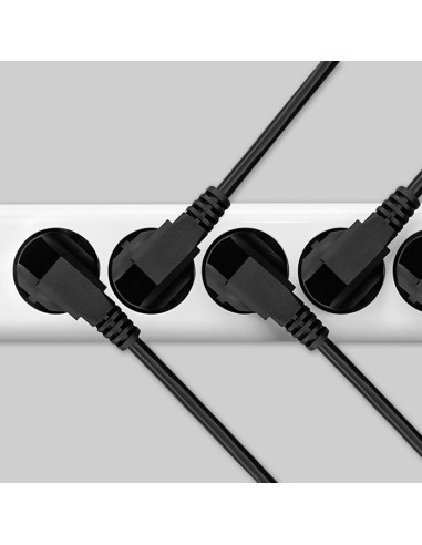 Qoltec Listwa Zasilająca Antyprzepięciowa | 6 Gniazd | 2 X Usb | 1.8M | Biało-Szara