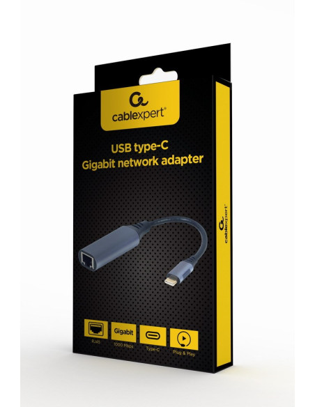 Gembird Adapter Usb-C -  Lan Rj-45 1Gb Na Kablu