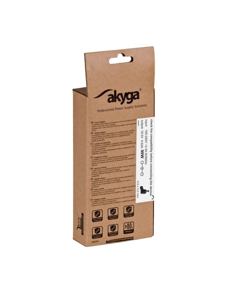 Zasilacz Sieciowy Akyga Ak-Nd-26 Do Notebooka Compaq, Hp (19,5 V  4,62 A  90W  4.5 Mm X 3 Mm)