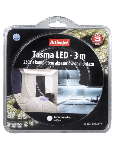 Taśma Led Activejet Aje-Led Stripe (200 Lm  Neutralny  3M  3.5 W  Ip67)