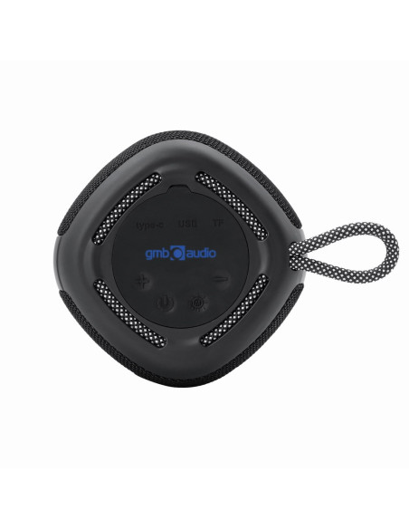 Gembird Przenośny Głośnik Bluetooth Led Spk-Bt-Led-03-Bk Rms 2X 5W, Wbudowany Mikrofon, Kolor Czarny, Usb, Aux, Microsd