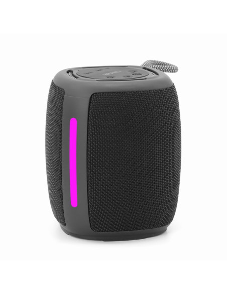 Gembird Przenośny Głośnik Bluetooth Led Spk-Bt-Led-03-Bk Rms 2X 5W, Wbudowany Mikrofon, Kolor Czarny, Usb, Aux, Microsd