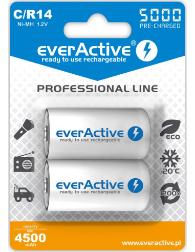 Zestaw Akumulatorków Everactive Evhrl14-5000 (5000Mah   Ni-Mh)