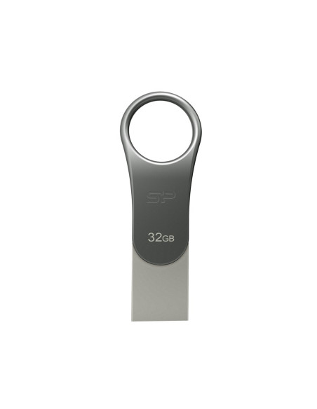Pendrive Silicon Power Mobile C80 32Gb Dual Usb 3.1/Type-C Silver (Sp032Gbuc3C80V1S)