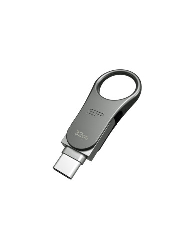 Pendrive Silicon Power Mobile C80 32Gb Dual Usb 3.1/Type-C Silver (Sp032Gbuc3C80V1S)