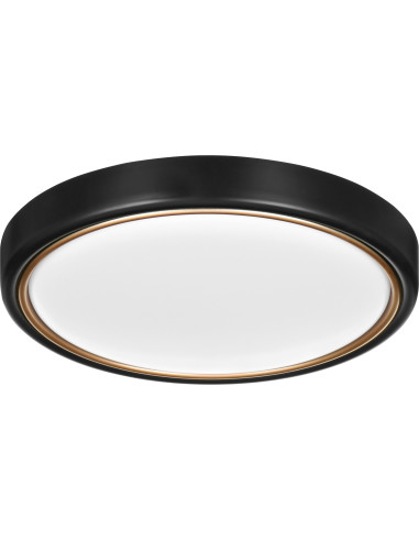 Nowoczesny Plafon Sufitowy Led Activejet Verdi B/G Czarno - Złoty 23W