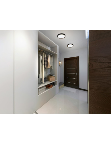 Nowoczesny Plafon Sufitowy Led Activejet Verdi B/G Czarno - Złoty 23W