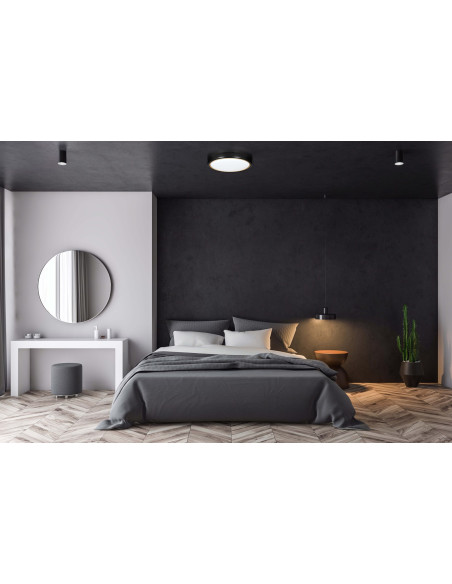 Nowoczesny Plafon Sufitowy Led Activejet Verdi B/G Czarno - Złoty 23W