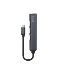 Savio Hub Usb-C - 3 X Usb-A 2.0, 1 X Usb-A 3.0, Szary, Ak-71