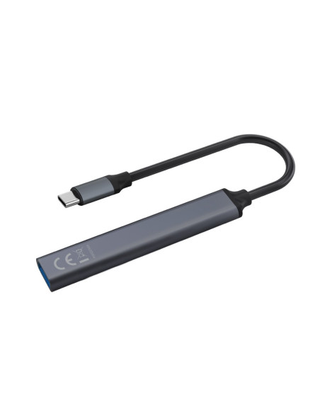 Savio Hub Usb-C - 3 X Usb-A 2.0, 1 X Usb-A 3.0, Szary, Ak-71