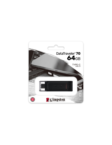 Kingston Flash 64Gb Usb-C 3.2 Gen1 Datatraveler 70