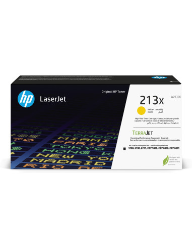 Hp Oryginalnym Wkładem Z Żółtym Tonerem O Wysokiej Wydajności 213X Laserjet