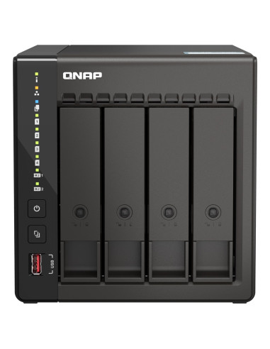 Qnap Ts-453E-8G, Tower, 4 X 2.5"/3.5" Sata , Intel Celeron J6412 4C/4T, 8 Gb Ddr4 Onboard Not Expandable, 2 X 2.5Gbe, External A
