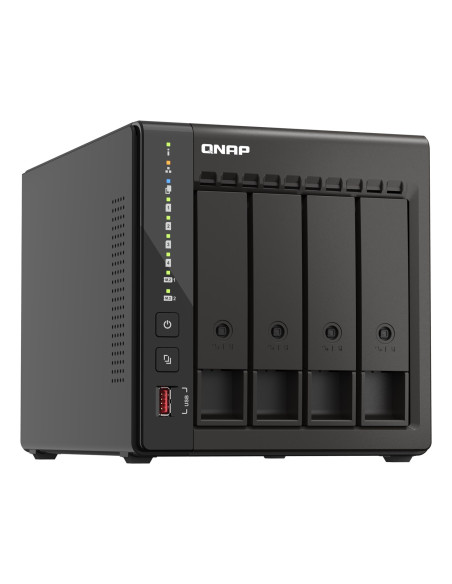 Qnap Ts-453E-8G, Tower, 4 X 2.5"/3.5" Sata , Intel Celeron J6412 4C/4T, 8 Gb Ddr4 Onboard Not Expandable, 2 X 2.5Gbe, External A