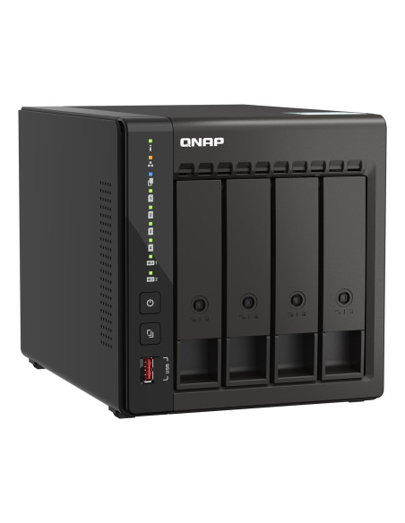 Qnap Ts-453E-8G, Tower, 4 X 2.5"/3.5" Sata , Intel Celeron J6412 4C/4T, 8 Gb Ddr4 Onboard Not Expandable, 2 X 2.5Gbe, External A