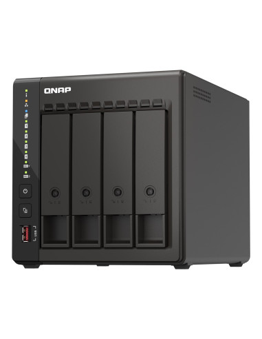 Qnap Ts-453E-8G, Tower, 4 X 2.5"/3.5" Sata , Intel Celeron J6412 4C/4T, 8 Gb Ddr4 Onboard Not Expandable, 2 X 2.5Gbe, External A