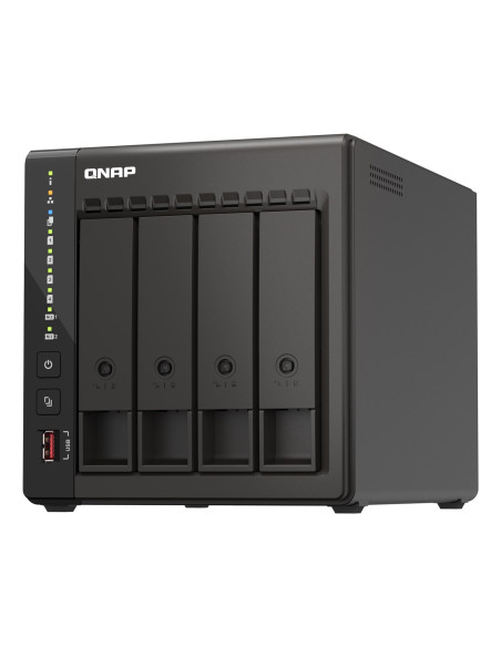 Qnap Ts-453E-8G, Tower, 4 X 2.5"/3.5" Sata , Intel Celeron J6412 4C/4T, 8 Gb Ddr4 Onboard Not Expandable, 2 X 2.5Gbe, External A