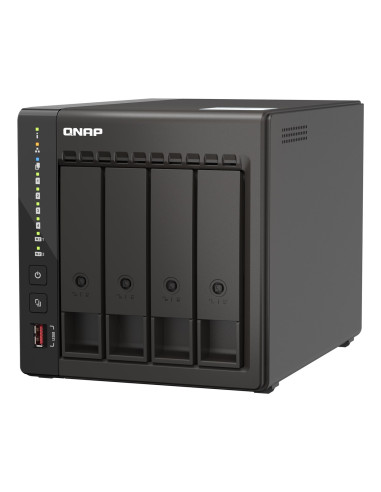 Qnap Ts-453E-8G, Tower, 4 X 2.5"/3.5" Sata , Intel Celeron J6412 4C/4T, 8 Gb Ddr4 Onboard Not Expandable, 2 X 2.5Gbe, External A