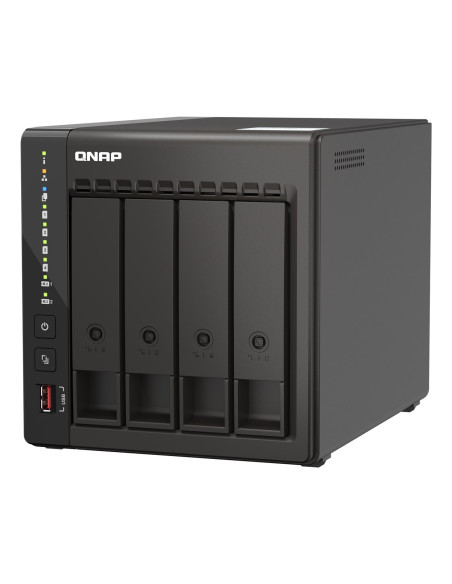 Qnap Ts-453E-8G, Tower, 4 X 2.5"/3.5" Sata , Intel Celeron J6412 4C/4T, 8 Gb Ddr4 Onboard Not Expandable, 2 X 2.5Gbe, External A