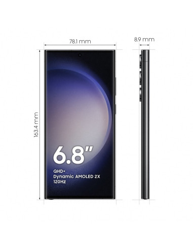 Smartfon Samsung Galaxy S23 Ultra (S918) 8/256Gb 6,8" Dynamic Amoled 2X 3088X1440 5000Mah Dual Sim 5G Phantom Black