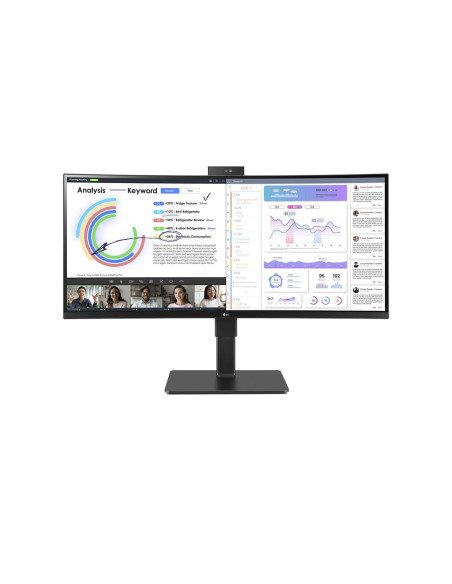 Lg 34Bq77Qc-B Monitor Komputerowy 86,4 Cm (34") 3440 X 1440 Px Ultrawide Dual Quad Hd Lcd Czarny