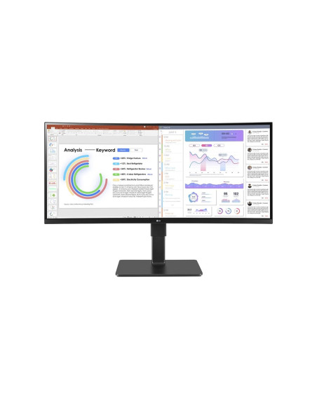 Lg 34Bq77Qc-B Monitor Komputerowy 86,4 Cm (34") 3440 X 1440 Px Ultrawide Dual Quad Hd Lcd Czarny