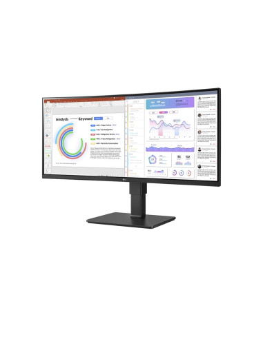 Lg 34Bq77Qc-B Monitor Komputerowy 86,4 Cm (34") 3440 X 1440 Px Ultrawide Dual Quad Hd Lcd Czarny