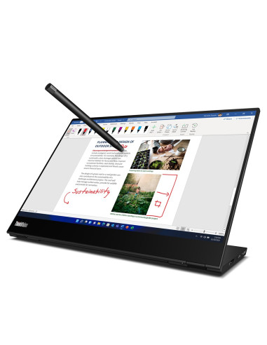 Lenovo Monitor Thinkvision 14.0" M14T Gen 2 Touch 16:9 Panel Ips 2240 X 1400 Lift Usb Hub Dp