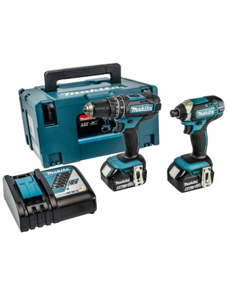 Zestaw Makita Dlx2131Tj 18 V 2 X 5,0 Ah Li-Ion Wiertlo Kombi Dhp482 + Dtd152